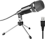 Microfono Condensatore USB K668 – Plug & Play – Adatto per Skype, YouTube, Giochi – Adatto per Windows & Mac