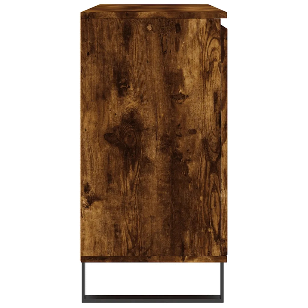 Credenza Rovere Fumo 104x35x70 cm in Legno Multistrato