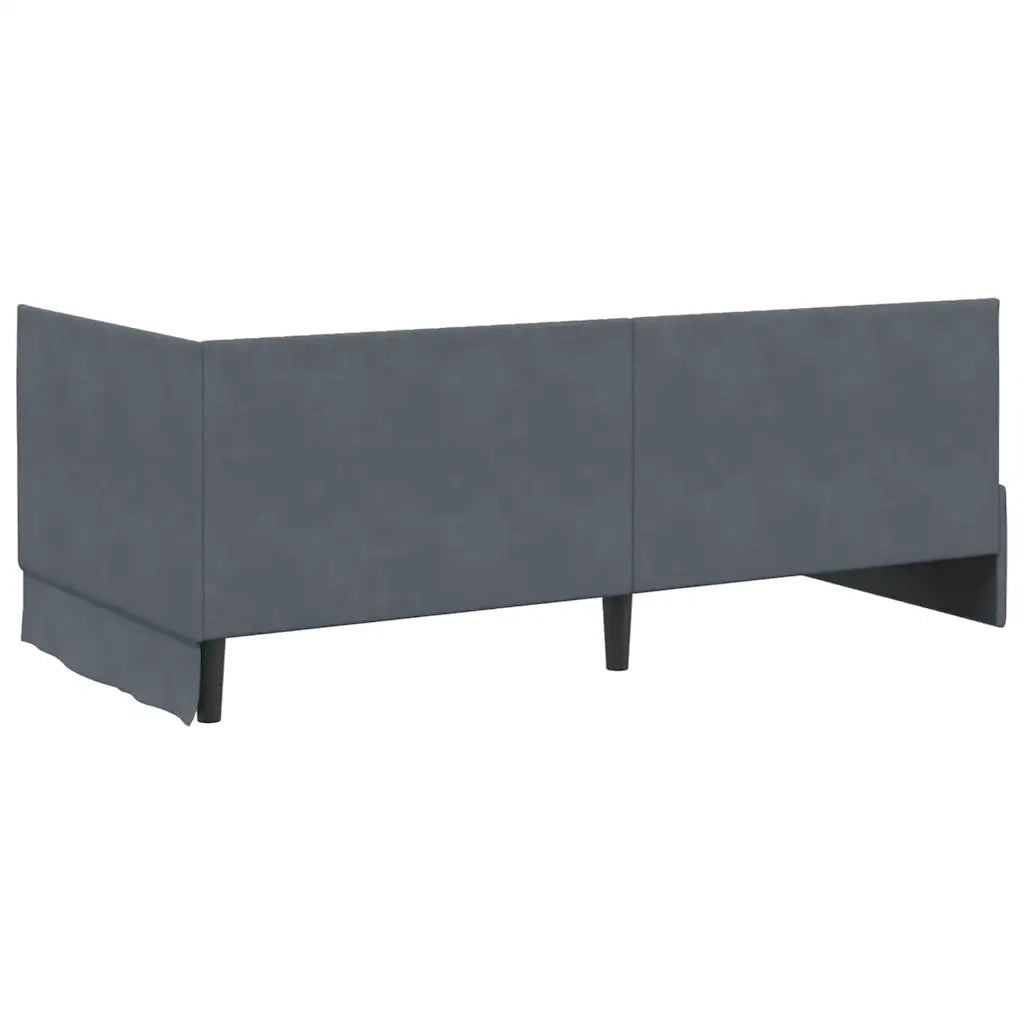 Struttura Letto Angolare con Materasso 2 pz-Giroletto con materasso Grigio Velluto 499350