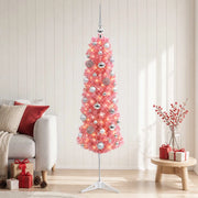 Albero di Natale Artificiale Slim con Palline 120 cm 150 LED 3461110