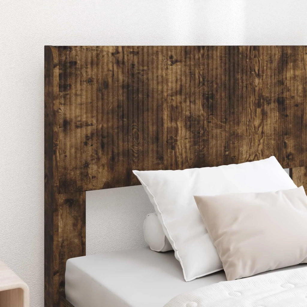Struttura del letto con stoccaggio e testata Rovere Fumo 3414345