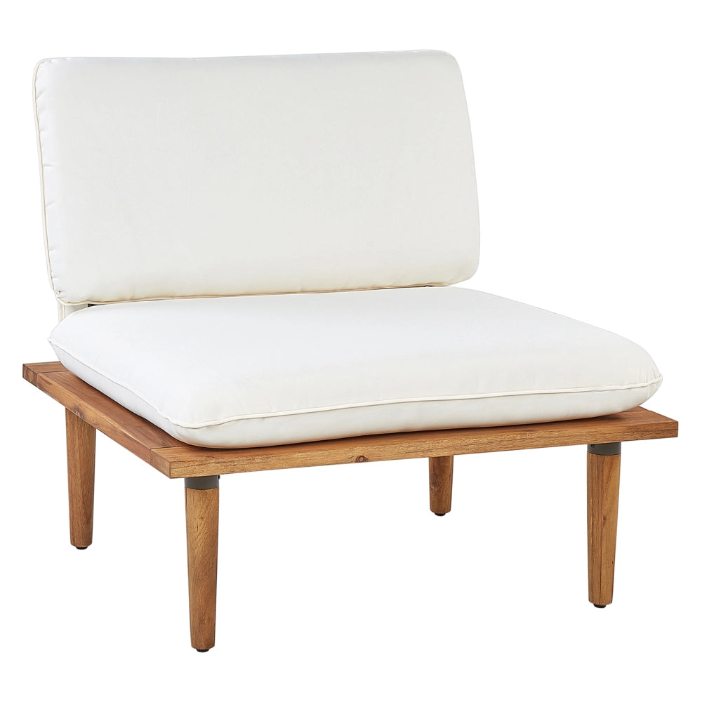 Set Divani Da Giardino Cuscini Bianchi In Legno Massello Di Acacia Set Conversazione Da Esterno Moderno A 2 Posti Poltrone Con Tavolino