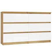 Cassettiera MALWA M6 120 rovere artisan bianco per camera e soggiorno