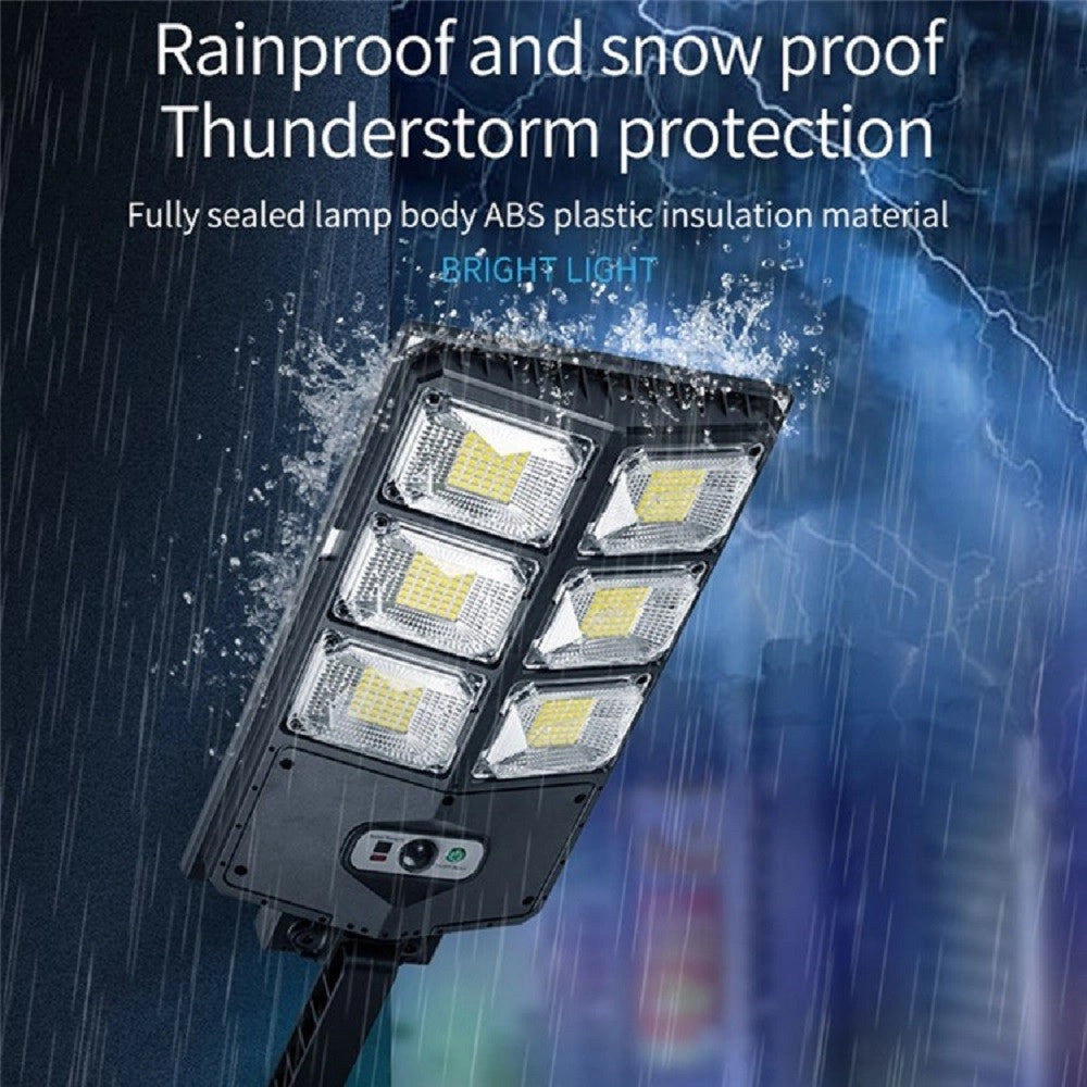 Trade Shop - Lampada Solare Led Impermeabile Giardino Cortile Sensore Movimento Telecomando -
