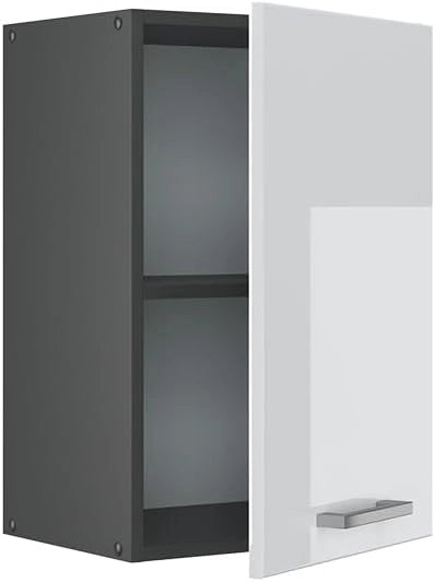 Pensile da cucina R-Line, Bianco lucido, 40 cm, per la libera combinazione all'interno di sistemi cucina modulari