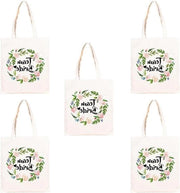 Borsa per fiori Team Bride Premium - 5 pezzi - Tessuto 100% cotone - 26x33cm - Bianco