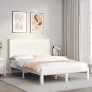 Giroletto senza Materasso-Struttura Letto Bianco 120x200 cm Legno Massello Pino 721941