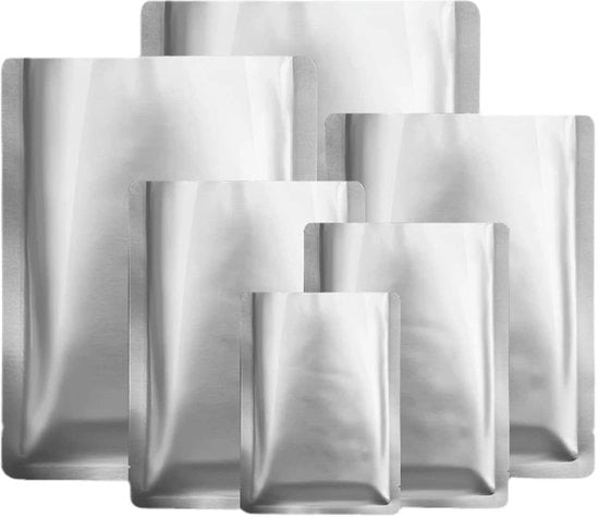 Zakche di Mylar per confezione alimentare, sacchi a vuoto con chiusura a caldo, sacchi per conservazione (50 pezzi, 20 x 30 cm = 7,87 x 11,81 pollici)