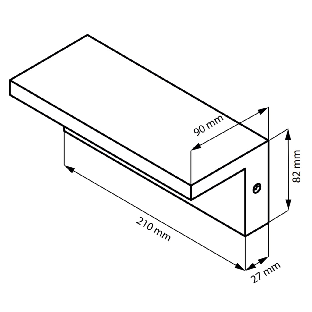 Applique esterna LED 10W 4000K nera IP54 TESA Q Polux