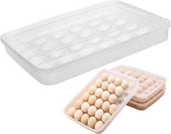 Contenitore per uova 30 uova, 1 pezzo contenitore per uova in plastica con coperchio, contenitore per uova per frigorifero, cucina, picnic, campeggio