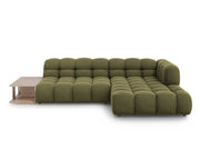 Cosmopolitan Design - Divano angolare modulare destro "Sky" 4 posti in velluto verde chiaro 