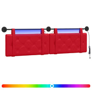 Testiera | Testata sospesa Con luce LED Rosso Similpelle