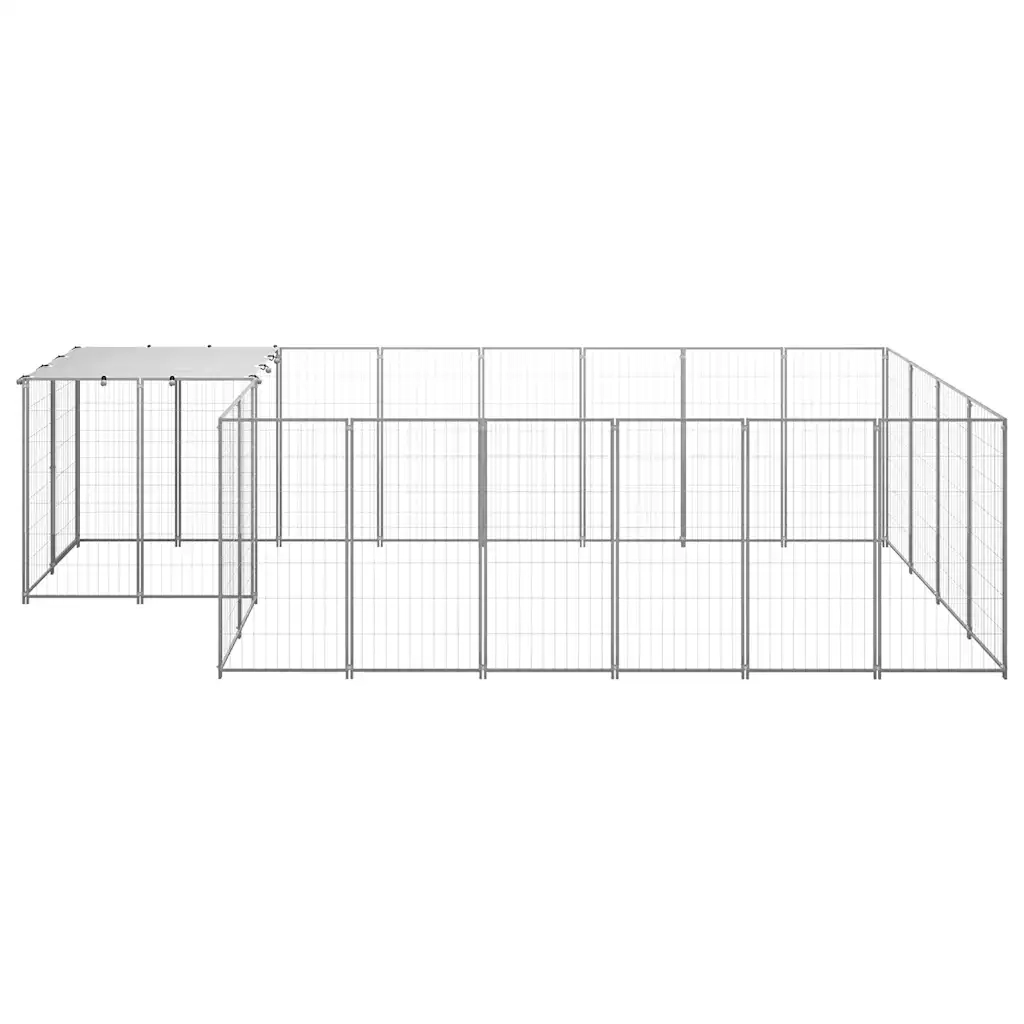 Gabbia per Cani Argento 8,47 m² in Acciaio 3082209