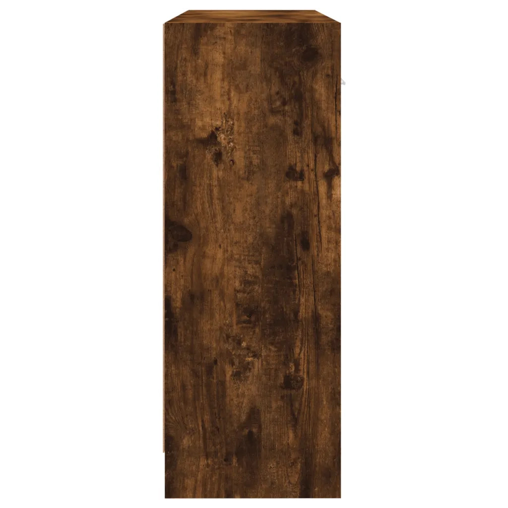 Credenza | Madia | Buffet da pranzo | Armadio da pranzo Rovere Fumo 91x28x75 cm in Legno Multistrato