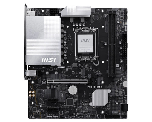 Msi mb pro h810m-b601-7e64-010,13801-7e64-001std pro h810m-b, h810, lga1851, 2ddr5, 1pcie