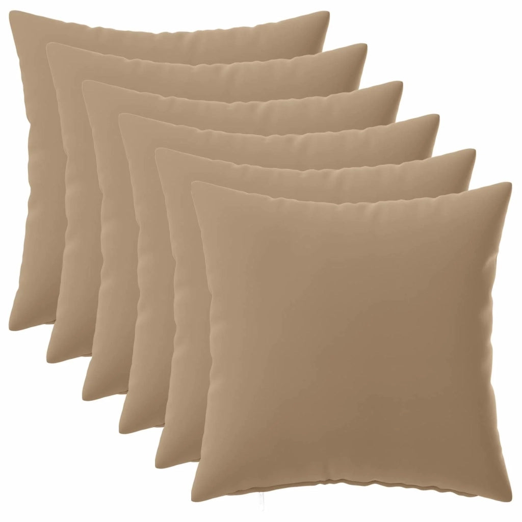 Federa 6 pz HEERLEN Tortora 45 x 45 cm Poliestere 910535
