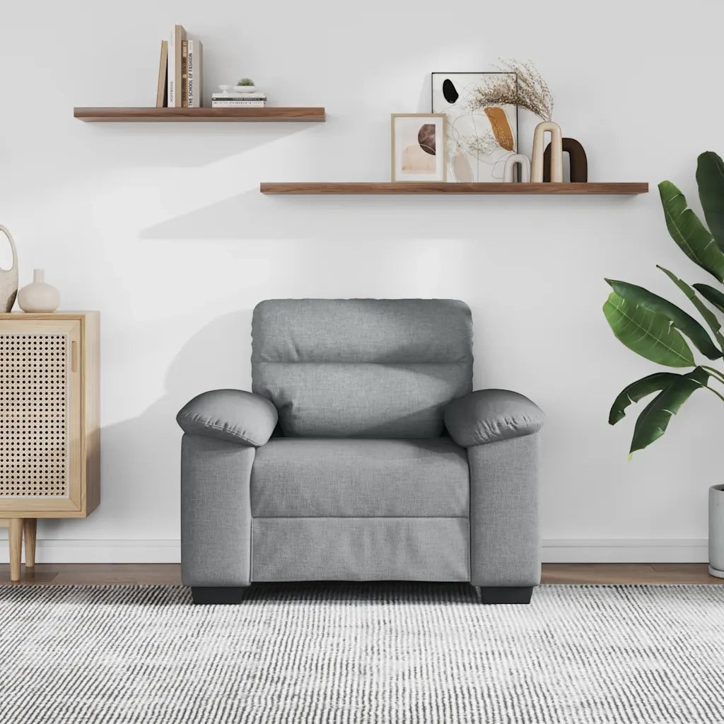 Poltrona Grigio Chiaro 60 cm in Tessuto