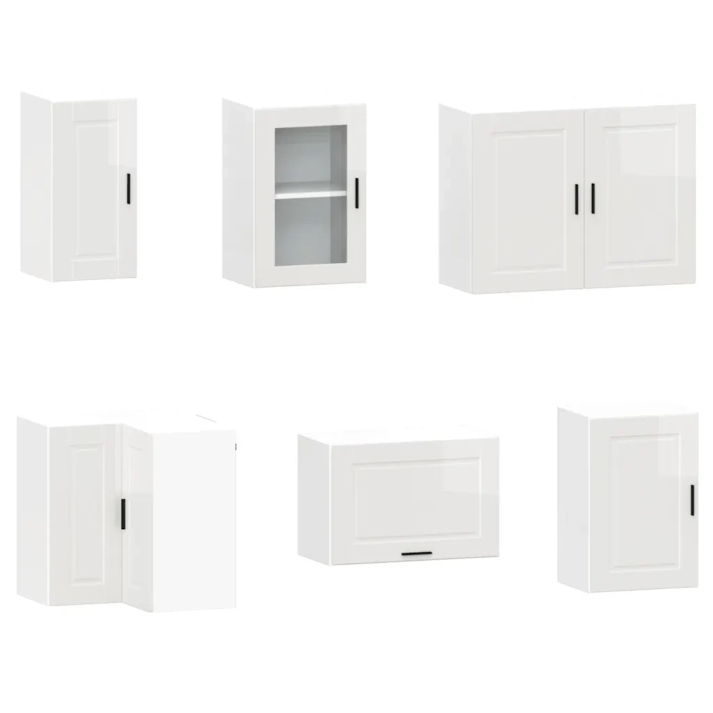 Set Mobili da Cucina 11 pz Porto Bianchi Lucido in Truciolato