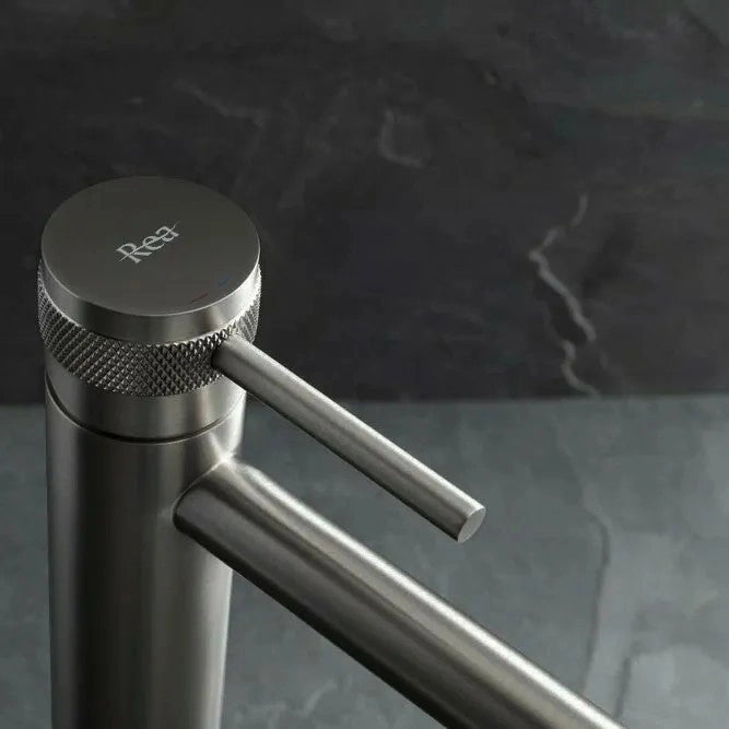 Rubinetto Da Lavabo Rea Lungo Grip Gun Grey Low