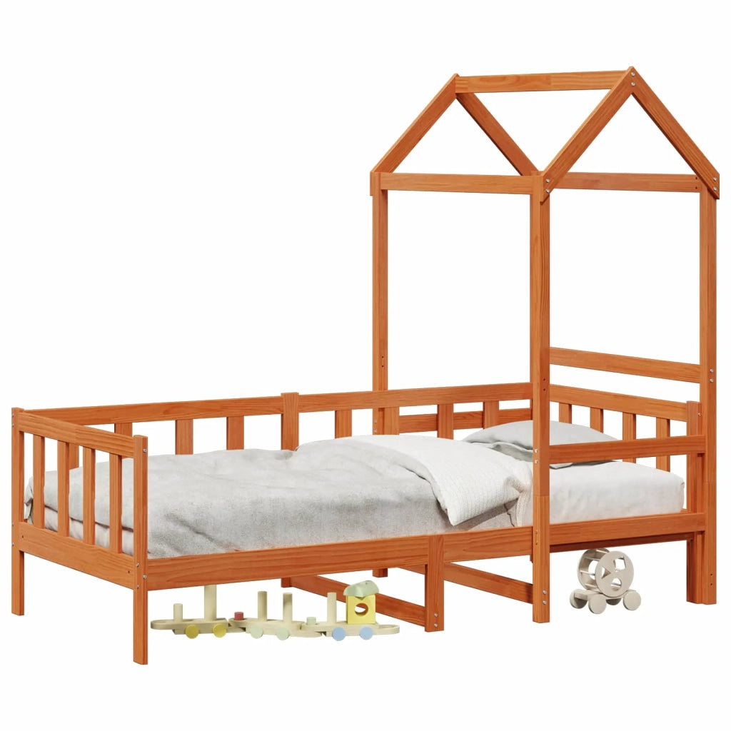 Set di Letto per il Giorno 2 pcs Marrone cerato Pino massello 3422714
