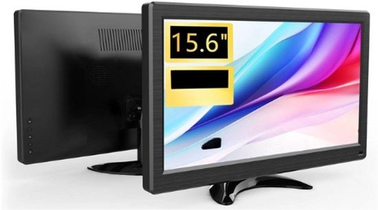 Display Touchscreen 15,6 Pollici IPS HDR FHD 1080P 100% sRGB 60Hz VESA Altoparlanti Integrati HDMI-USB-C Adatto per Laptop-PC-Mac-Smartphone-PS4-PS5-Switch [Classe di Efficienza A]