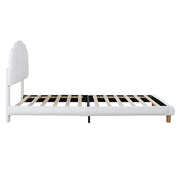 Letto Singolo Imbottito per Bambini 90x200 cm con Rete a Doghe in Legno, Bianco