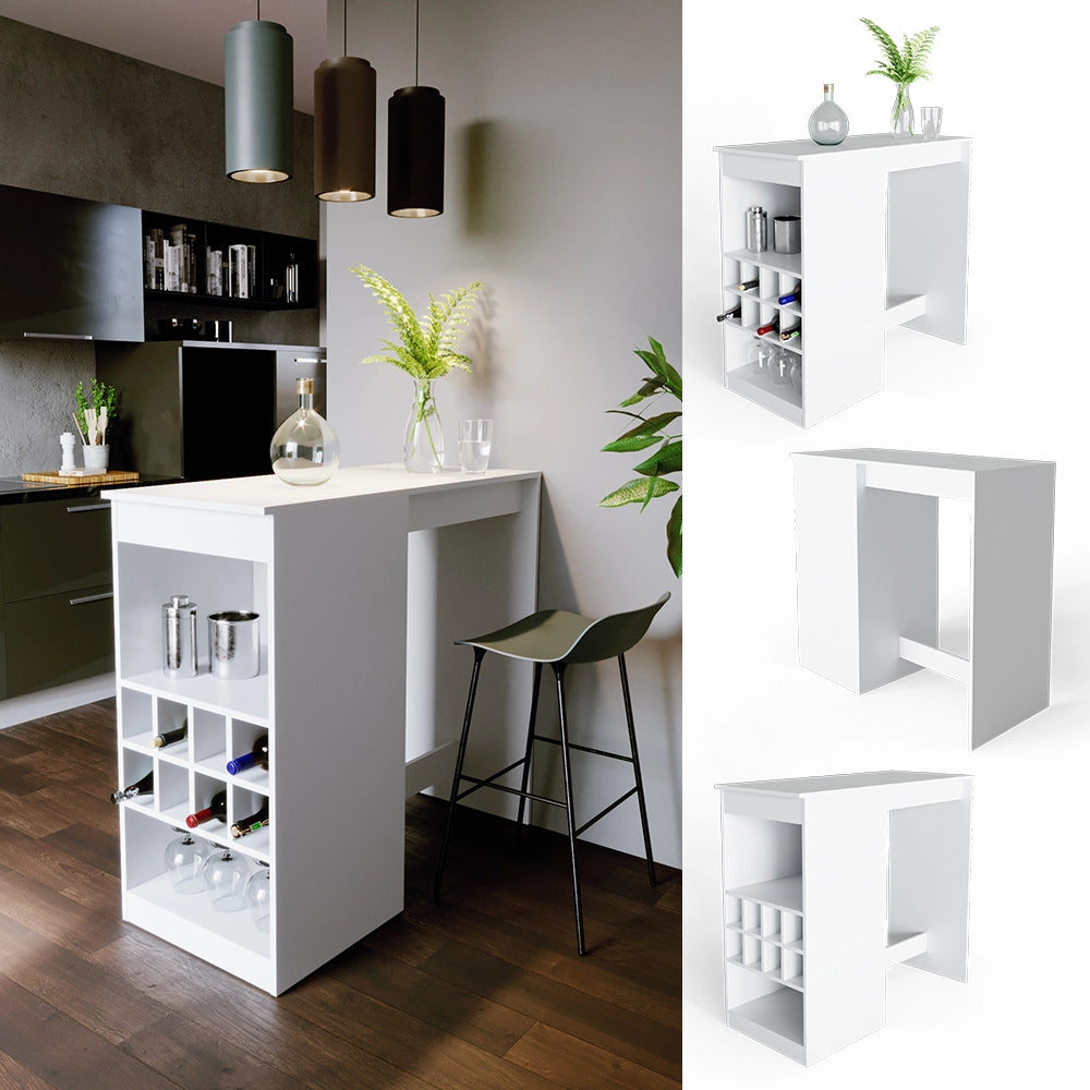 Vicco Tavolo bar alto Bianco 115 x 50 cm