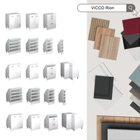 Vicco Mobile sottotetto Antracite 80 x 81.6 cm con 4 scomparti