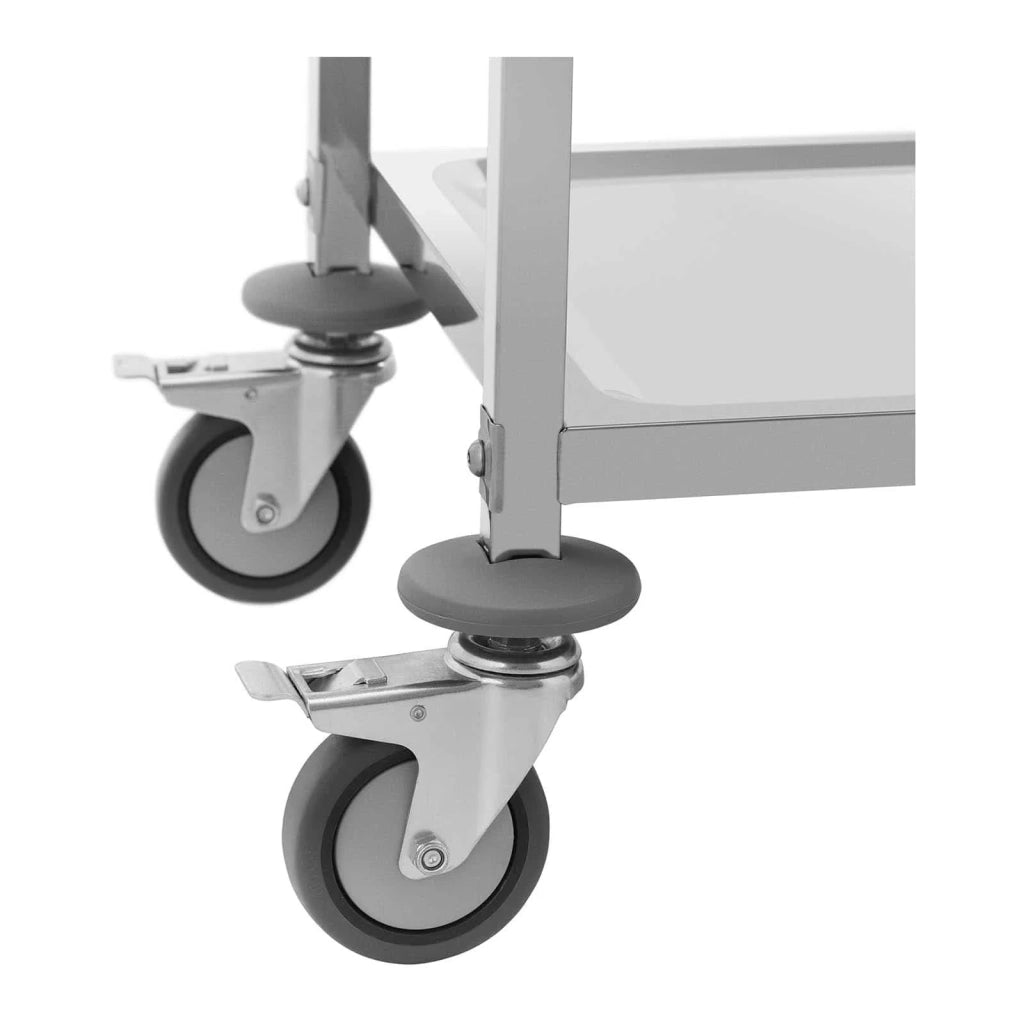 Carrello di servizio professionale in acciaio inox con 3 ripiani 69 x 34 x 3 cm 81 kg 14_0005049