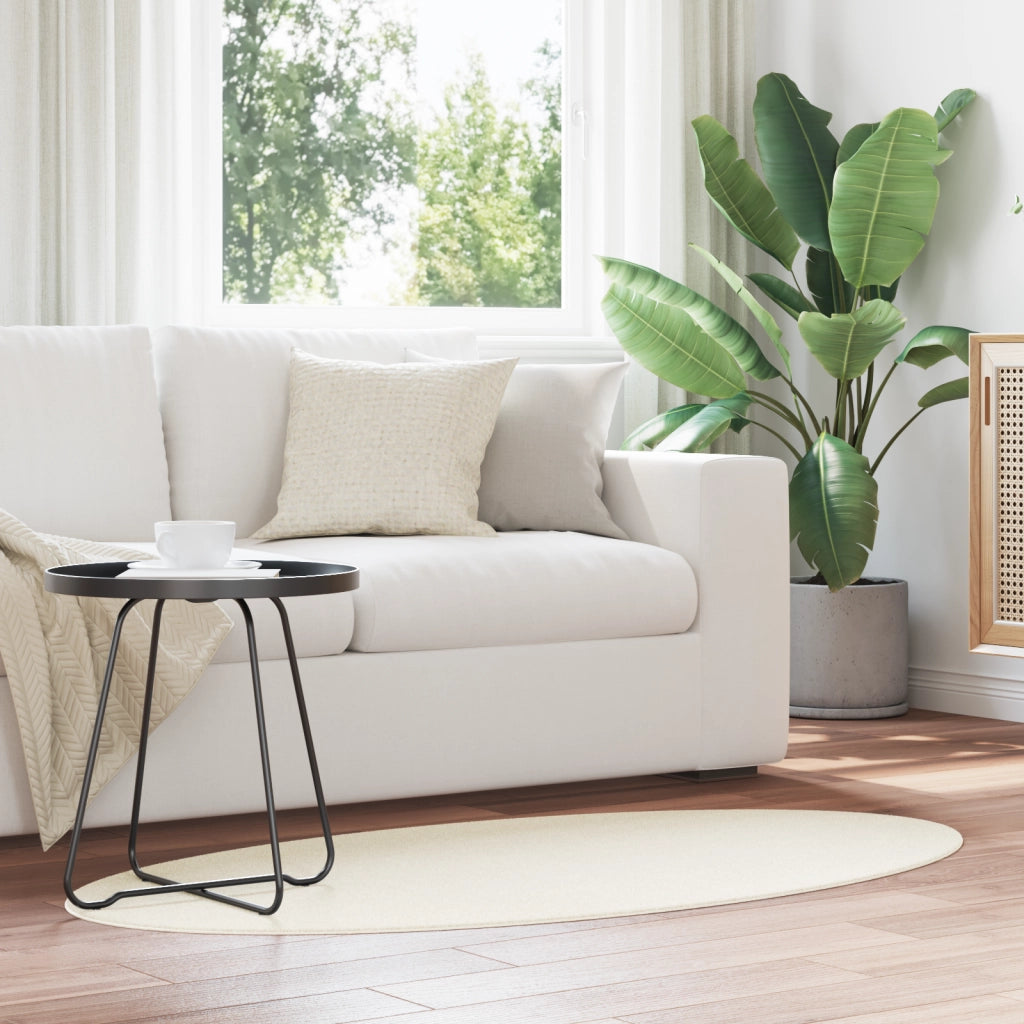 Tappeto "HUARTE" Panna 80x150 cm Ovale