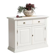 Madia credenza arte povera 2 porte massello bianco 109x47x97 - Mobili 2G