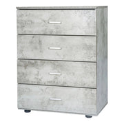 Cassettiera 4 Cassetti 63x40x82,5 Legno Cemento