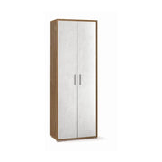 ARMADI DA ARREDO CON 2 ANTE DIMENSIONI 199X71X41 CM COLORE NOCE E OSSIDO BIANCO