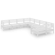Set di mobili da giardino mobili da esterno 8 pezzi legno di pino massiccio bianco 02_0017827