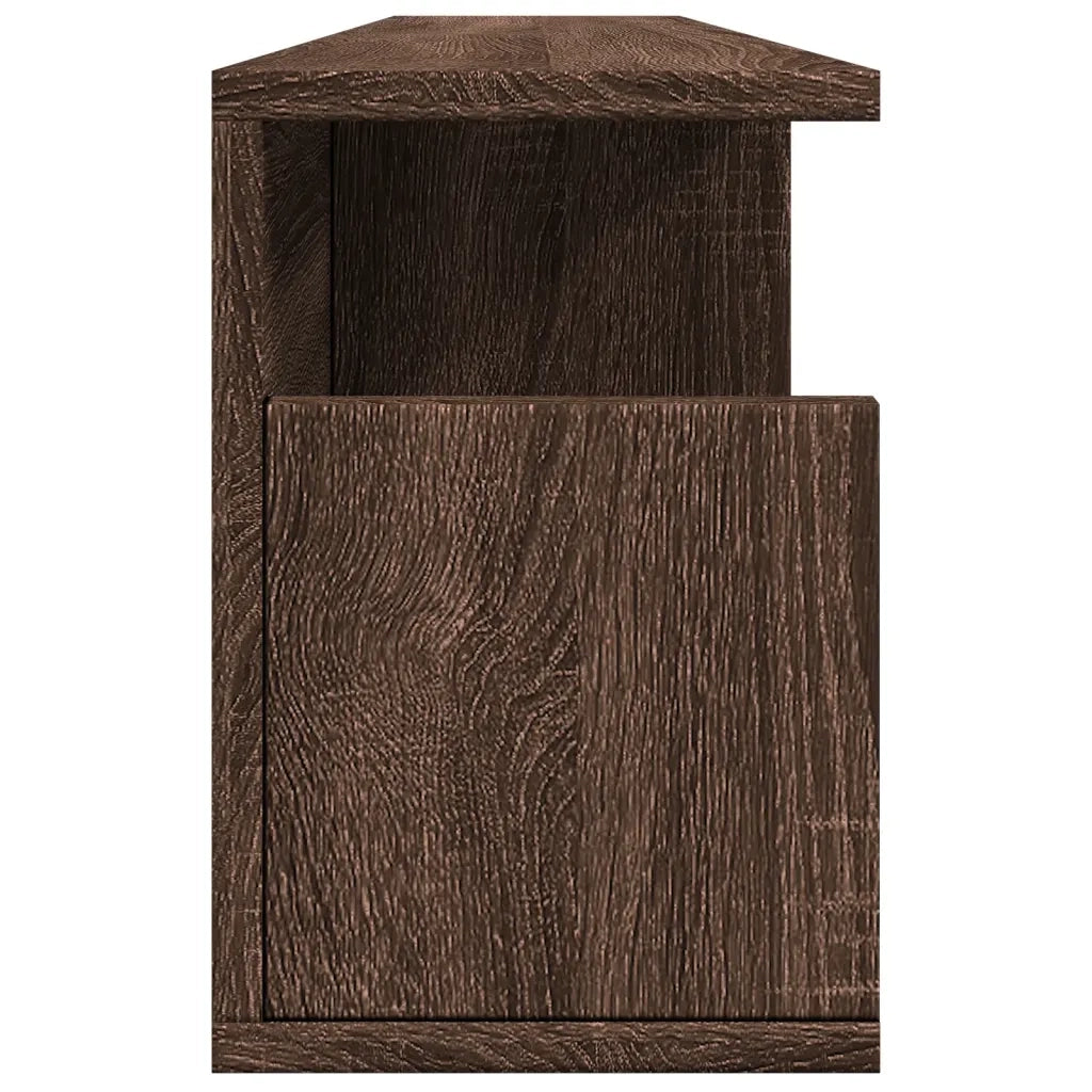 vidaXL Mobile a Parete 100x20x30cm Rovere Marrone in Legno Multistrato