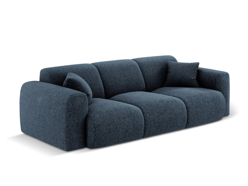 Cosmopolitan Design - Divano "Nolio" 3 posti in ciniglia blu reale 