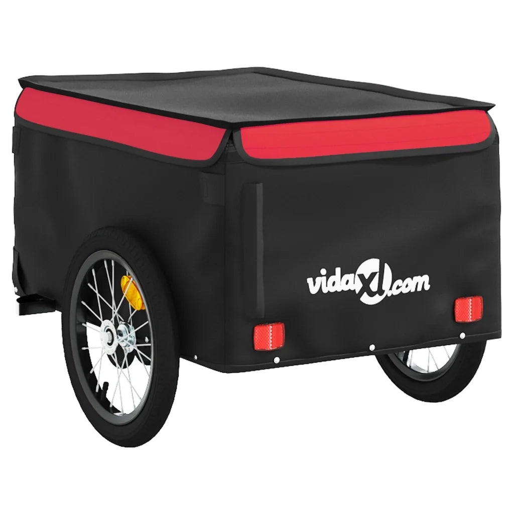 Rimorchio da Bici Nero e Rosso 45 kg in Ferro CFW2389080