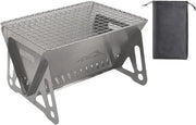 Barbecue portatile pieghevole con valigetta - Griglia da campeggio in acciaio inossidabile