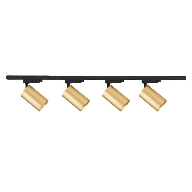 Kit binario monofase X-Line 2x1m 4 faretti GU10 oro DPM