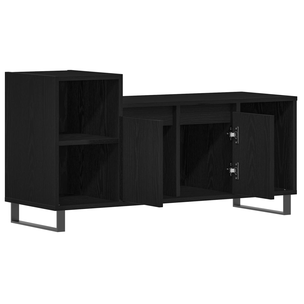 Mobile TV  Nero Rovere 100x35x55 cm Legno ingegnerizzato