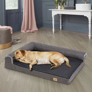 Cuscino Ortopedico per Cani - Dimensioni 100x75x20 cm - Schiuma di Poliuretano - Impermeabile - Rivestimento in Piuma