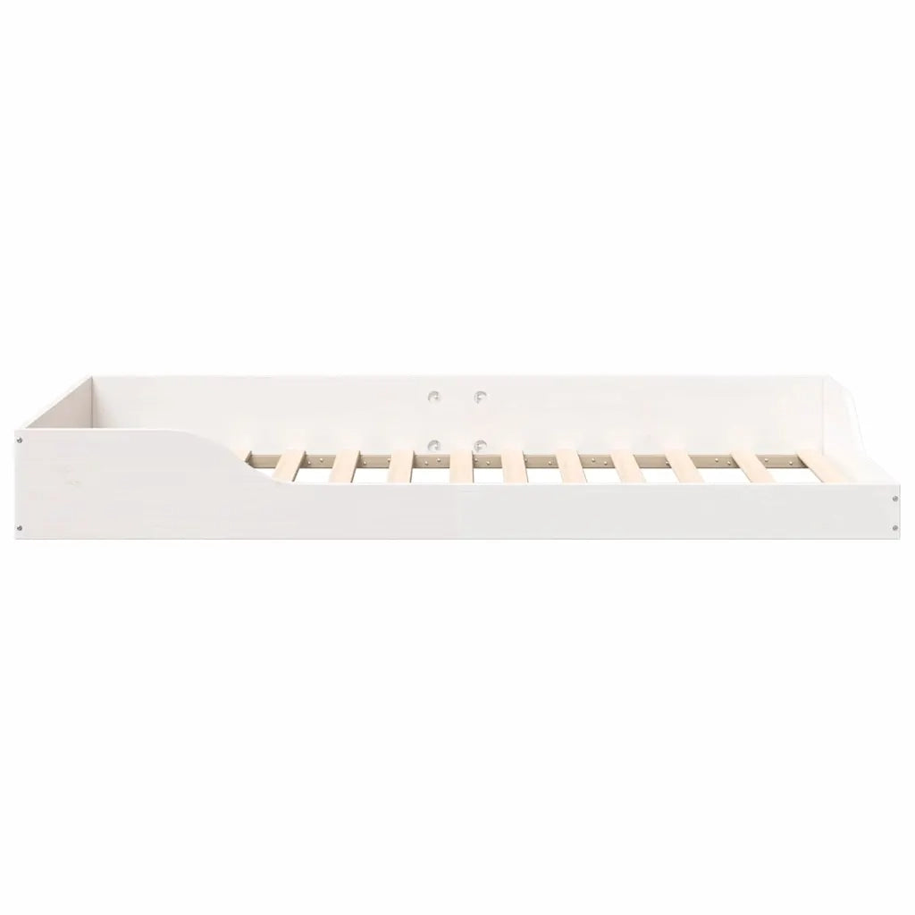 Struttura del letto Bianco 75 x 190 cm Pino massello 873398