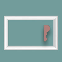 Cornice Bugna per Boiserie a parete in polimeri 50x75cm Bianca già assemblata