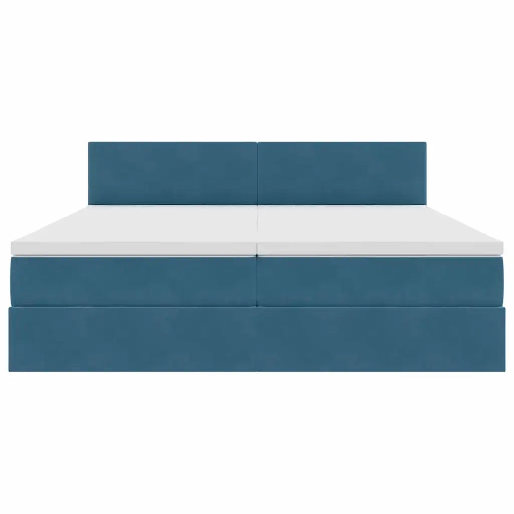 Letto con Contenitore con materasso Blu Scuro 100 x 200 cm