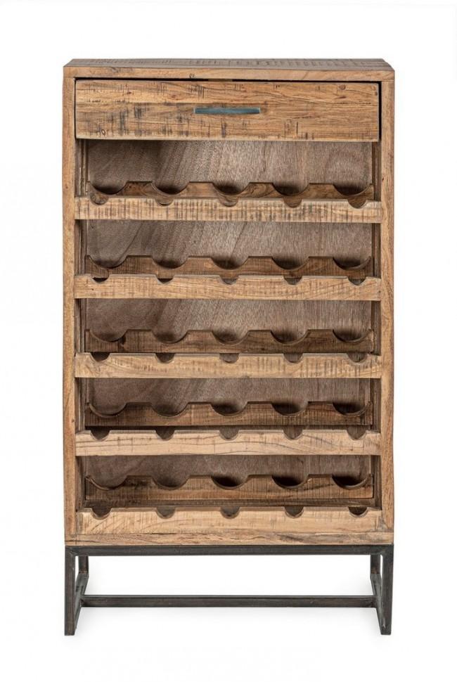 Mobile Cantinetta Portabottiglie 1 Cassetto 60x32x107 cm in Legno