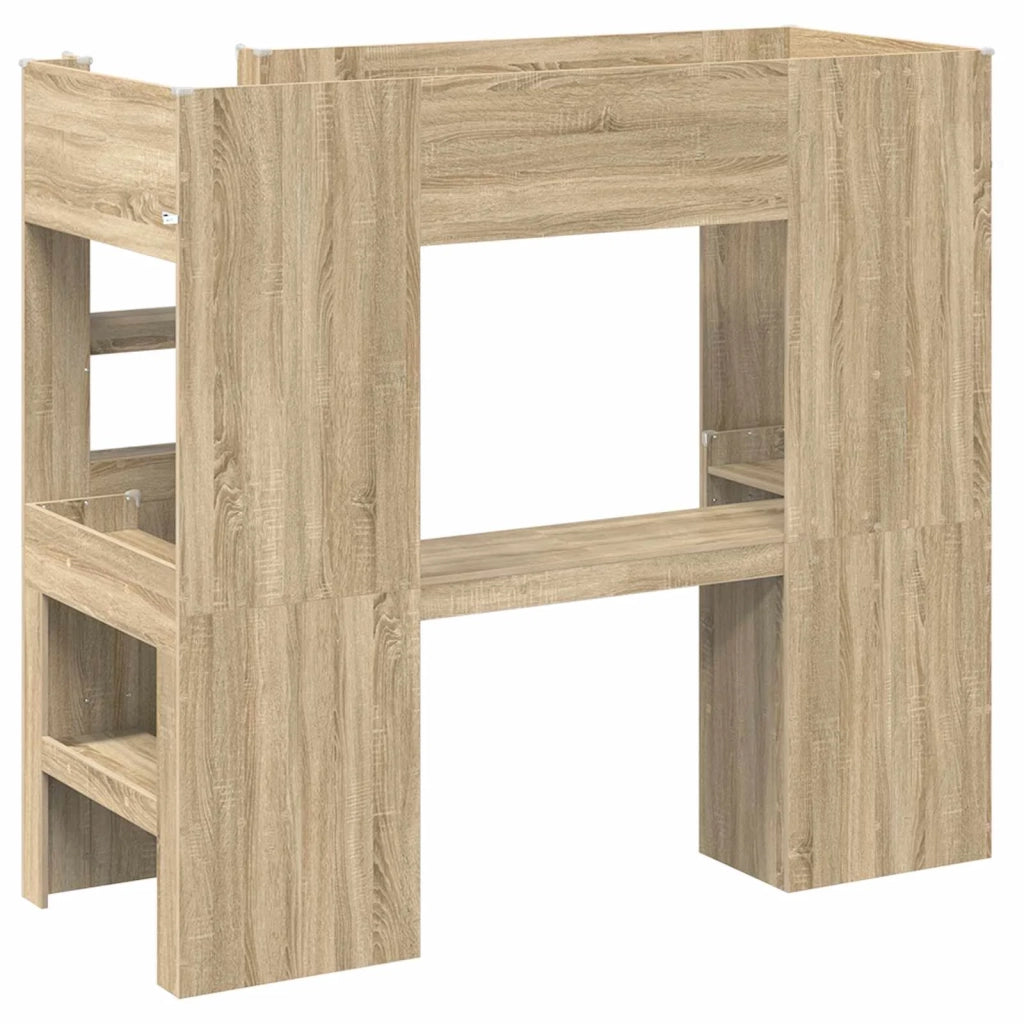 Struttura letto a castello con scrivania Rovere Sonoma 3410429