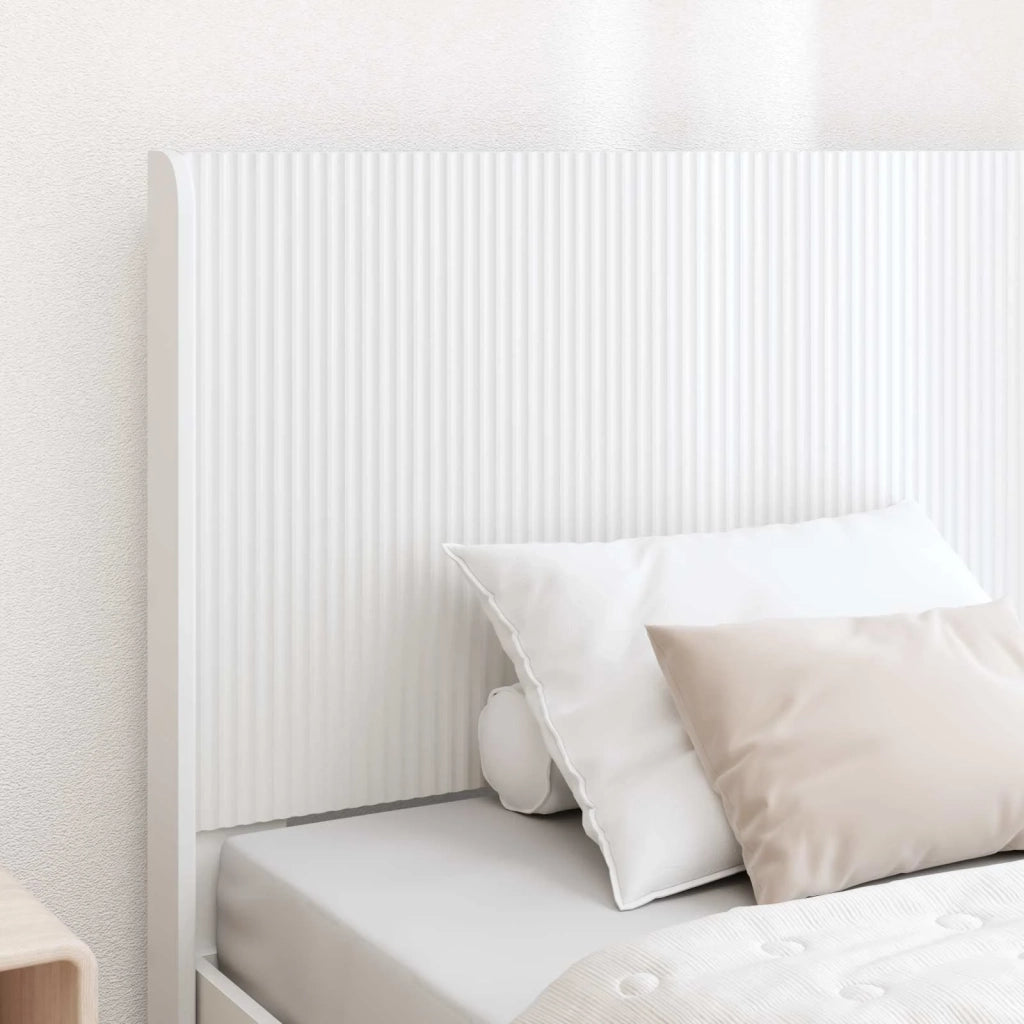Struttura del letto con stoccaggio e testata Bianco 90 x 190 cm 3413901