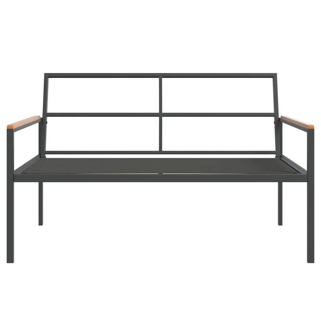 Set Salotto da Giardino 4 pz con Cuscini in Acciaio Antracite