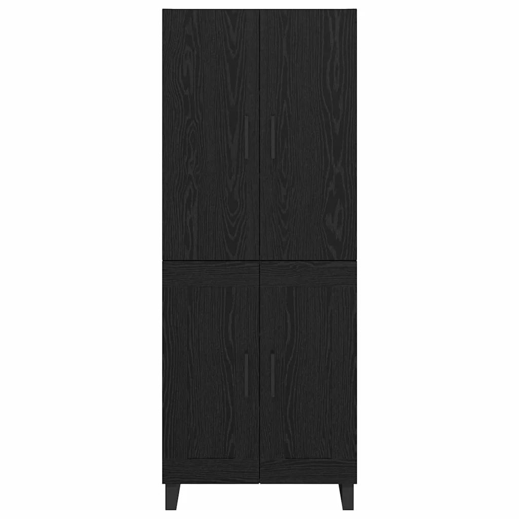 Credenza 2 pz | Madia | Buffet da pranzo | Armadio da pranzo Rovere Nero 69,5 x 34 x 180 cm