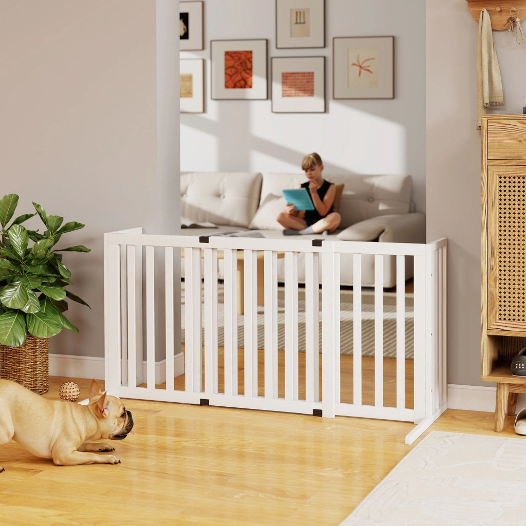 Appendiabiti per Cani Autoportante in Legno ¨C zephmum ¨C 102-183x57x70 cm, Bianco